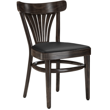 CABRIS | Chaise en bois courbé | Bois / Cuir | Wenge | Bois courbé