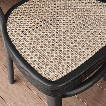 CABRIS | Bentwood stol | Rottingfletting | Svart | Bentwood