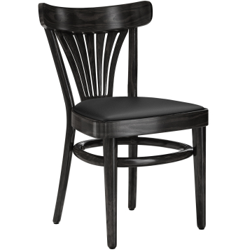 CABRIS | sedia in legno curvato | legno / pelle | nero | legno curvato