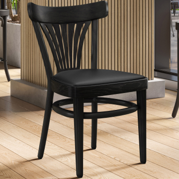 CABRIS | Bentwood stol | Tre / Lær | Svart | Bentwood