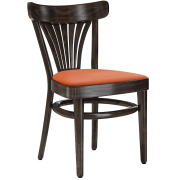 CABRIS | Vippebordsstol | Træ / Fløjl Orange | Wenge | Vippebordsstol