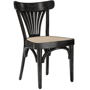 Cabris | Chaise en bois curvée | Bois / Fibre | Noir | Bois courbé