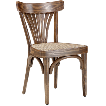 Cabris | Bøgetræsstol | Træ / Rattan | Vintage Old Patina | Bugholz