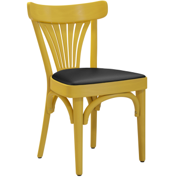 Cabris | Bentwood Chair | Wood / Leather | Yellow | Bentwood