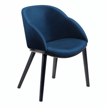 Caia | Bistro Stuhl | Samt | Blau