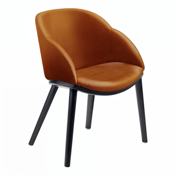 Caia | Bistro Stuhl | Samt | Orange