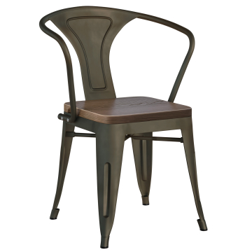 CALIFORNIA ARM-S | Chaise Tolix | Grille Mat | Métal