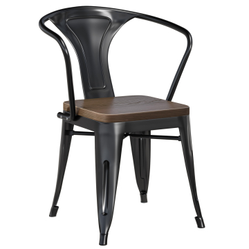 CALIFORNIA ARM-S | Tolix Style Chair | Black Matt | Metal