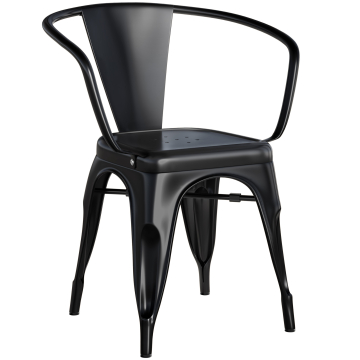 CALIFORNIA ARM | Tolix Stuhl | Schwarz Matt | Metall