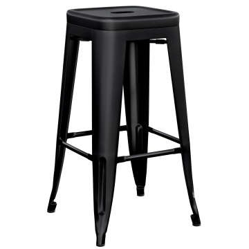 CALIFORNIA | Tolix barstol | Svart Matt | Metall