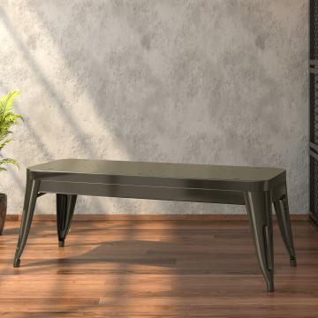 CALIFORNIA | Tolix Industriele Eetbank | Roest Mat | 115cm | Metaal