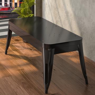 CALIFORNIA | Tolix Sitzbank | Schwarz Matt | 115cm | Metall