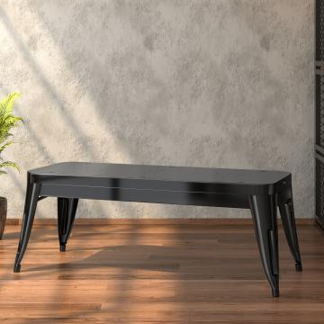 CALIFORNIA | Tolix Industriele Eetbank | Zwart mat | 115cm | Metaal