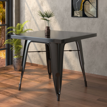 CALIFORNIA | Tolix Table | 70x70cm | Svart