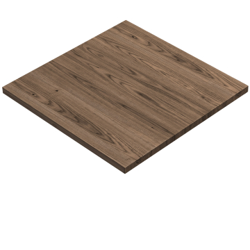 CALIFORNIA | Bistro Buiten Tafelblad | Massief | 60 x 60 x 2,5 cm | Walnoot