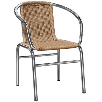 CAPRI | Bistro Rattanstuhl | Beige | Stapelbar
