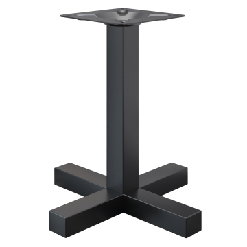 CATANIA | Bistro Tischgestell | Schwarz | Höhe: 72 cm | Säule: 6 x 6 cm | Fuß: 58 x 58 cm