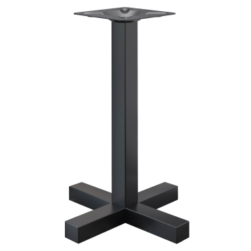 CATANIA | Bistro Stehtischgestell | Schwarz | Höhe: 105 cm | Säule: 8 x 8 cm | Fuß: 58 x 58 cm