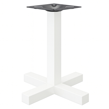 CATANIA | Bistropöytätarjotin | Valkoinen | Korkeus: 72 cm | Säule: 6 x 6 cm | Alusta: 58 x 58 cm