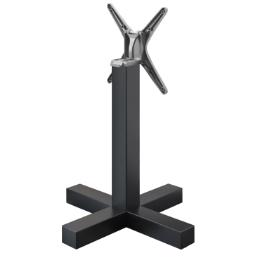 CATANIA | Bistro Tischgestell | Schwarz | Höhe: 72 cm | Säule: 8 x 8 cm | Fuß: 58 x 58 cm | Klappbar