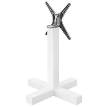 CATANIA | Bistro-pöytätarjotin | Valkoinen | Korkeus: 72 cm | Säule: 8 x 8 cm | Tasa: 58 x 58 cm | K