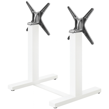 CATANIA | Structure double pour table de bistro | Blanc | Hauteur : 72 cm | Colonne : 8 x 8 cm | Bas