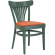 CABRIS | Fauteuil en bois courbé | Bois / Velours Orange | Vert | Bois courbé