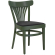 CABRIS | Chaise en bois courbé | Bois / Velours noir | Vert olive | Bois courbé