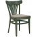 CABRIS | Silla de madera curvada | Madera / Terciopelo Taupe | Verde Oliva | Madera Curvada