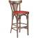 Cabris | Bugholz Barhocker | Holz / Leder | Vintage Old Patina / Rot | Bugholz