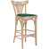 Cabris |Sgabello alto in bachelite |Legno / Velluto | Rovere / Verde | Bachelite