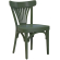 Cabris | Fauteuil en bois en forme de ventouse | Bois | Vert olive | Ventouse