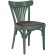 Cabris | Sedia in legno curvato | Legno / Pelle | Verde / Marrone | Legno curvato