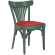Cabris | Chaise en bois veneer | Bois / Cuir | Vert / Rouge | Bugholz