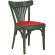 Cabris | Bugholzstuhl | Holz / Leder | Olive Grün / Rot | Bugholz
