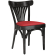 Cabris | Sedia in legno curvato | Legno / Pelle | Nero / Rosso | Legno curvato