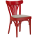 Cabris | Bugholzstoel | Hout / Samt | Rood / Taupe | Bugholz