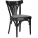 Cabris | Sedia in legno curvato | Legno / Velluto | Nero / Grigio | Legno curvato