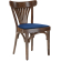 Cabris | Bugstoel | Hout / Fluweel | Walnut / Blauw | Bugstoel