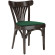 Cabris | Sedia in legno curvato | Legno / Velluto | Wengé / Verde | Legno curvato