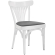 Cabris | Sedia in legno curvato | Legno / Velluto | Bianco / Grigio | Legno curvato
