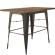 CALIFORNIA | Tolix Style Bar Table | W:H:D 120 x 60 x 106 cm | Wenge & Rust | Rectangular