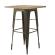 CALIFORNIA | Tolix Stil Steh Bord | B:T:H 60 x 60 x 106 cm | Eik & Rust | Firkantet