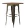 CALIFORNIA | Tolix Style Bar Table | W:H:D 60 x 60 x 106 cm | Wenge & Rust | Square