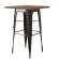 CALIFORNIA | Tolix stil ståbord | B:T:H 70 x 70 x 106 cm | Wenge & Svart | Kvadratisk