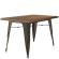 CALIFORNIA | Tolix Stil Bord | B:T:H 120 x 70 x 78 cm | Wenge & Rost | Rektangulär