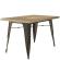 CALIFORNIA | Tolix Stil Tisch | B:T:H 120 x 70 x 78 cm | Eiche & Rost | Rechteckig