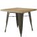 CALIFORNIA | Tolix Stil Tisch | B:T:H 70 x 70 x 78 cm | Eiche & Rost | Quadratisch