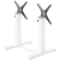 CATANIA | Support de table double pour bistro | Blanc | Hauteur : 72 cm | Colonne : 6 x 6 cm | Pied