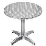 CB | Aluminium Bistrotisch | Ø:H 60 x 80 cm | Edelstahl | Rund